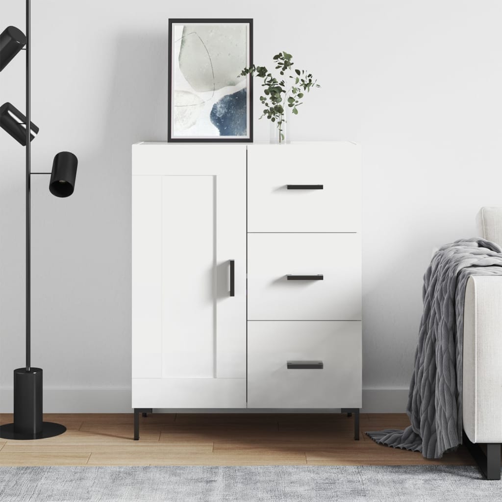 Sideboard White 69.5x34x90 cm Engineered Wood