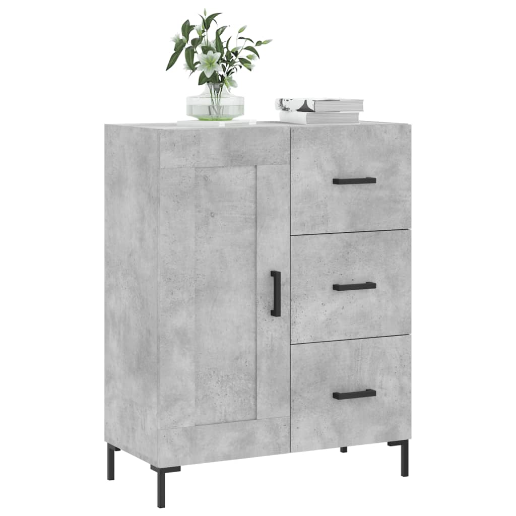 Sideboard Concrete Grey 69.5x34x90 cm Engineered Wood