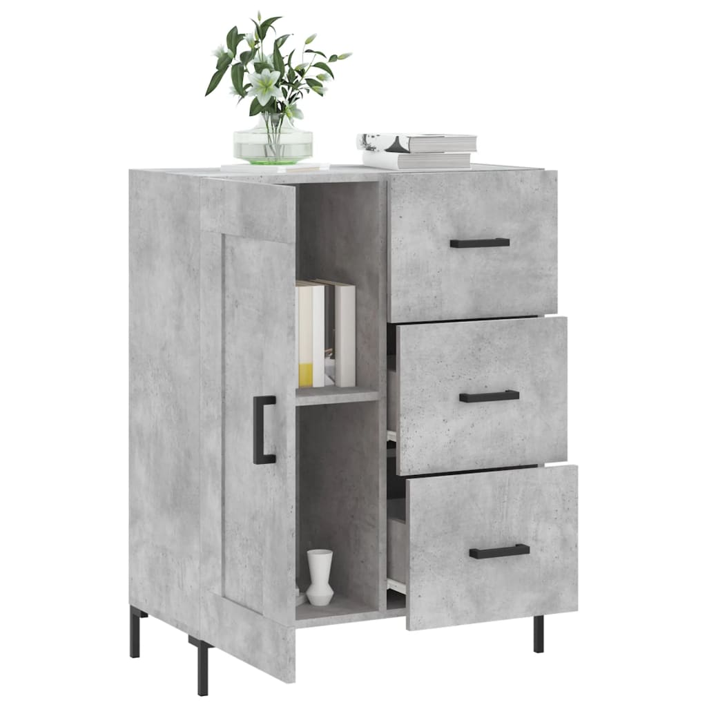 Sideboard Concrete Grey 69.5x34x90 cm Engineered Wood