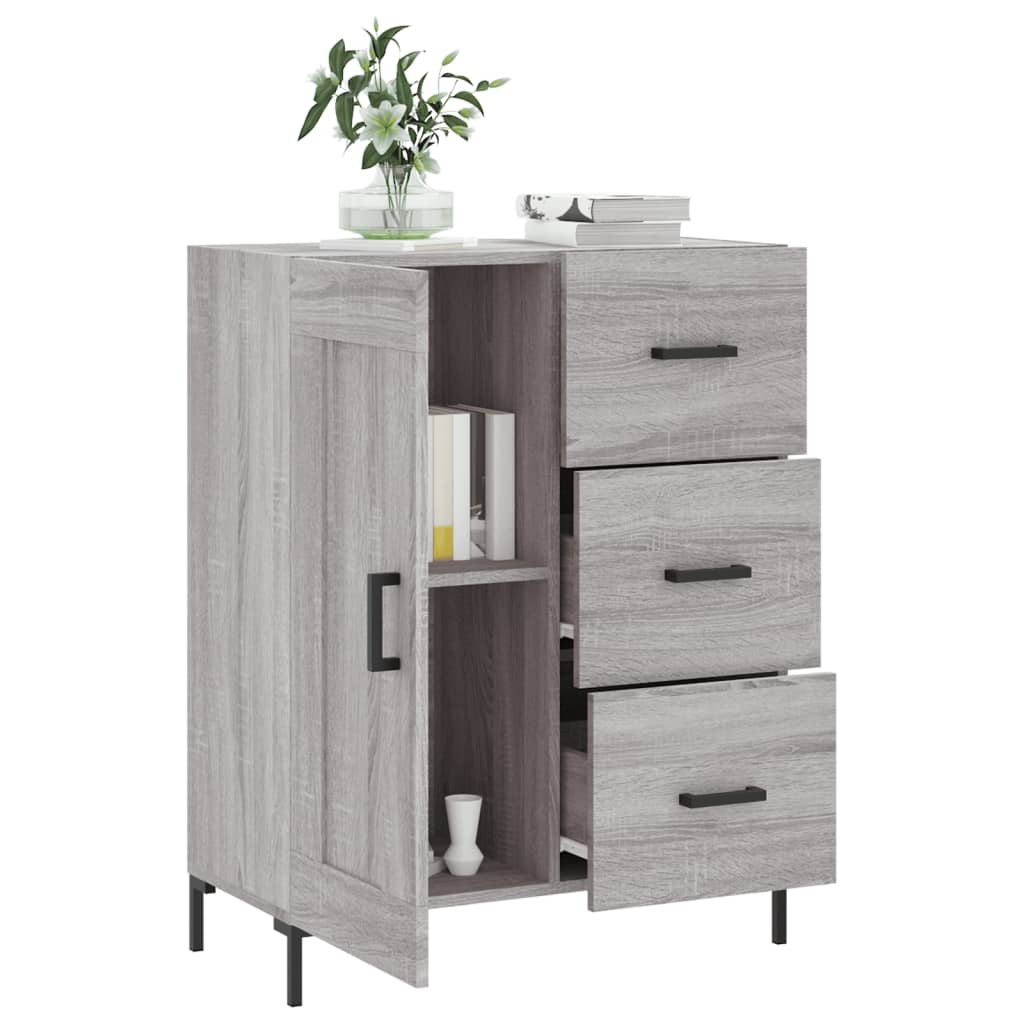 Sideboard Grey Sonoma 69.5x34x90 cm Engineered Wood