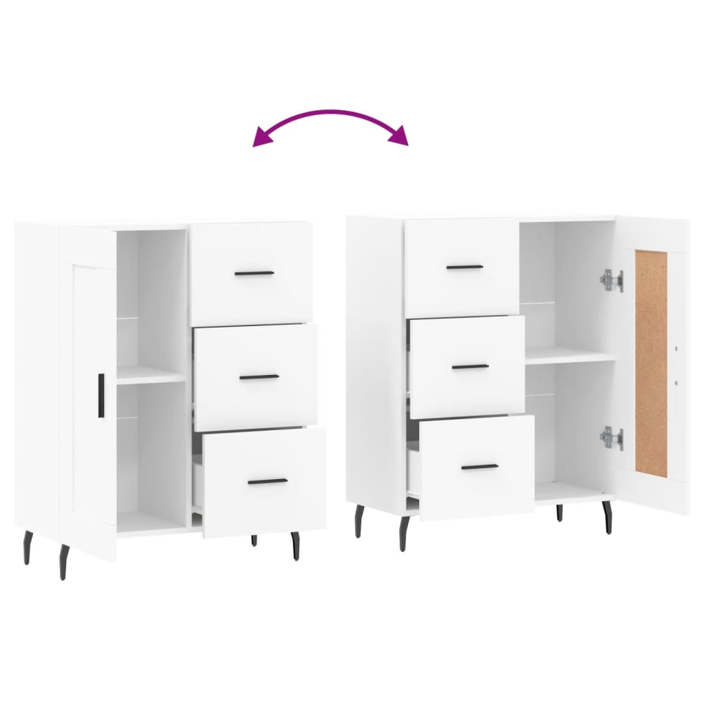 Sideboard White 69.5x34x90 cm Engineered Wood