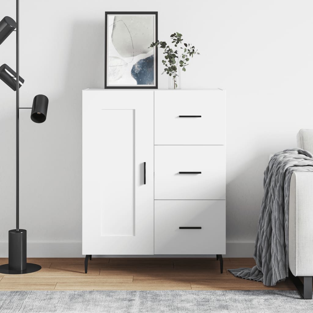 Sideboard White 69.5x34x90 cm Engineered Wood