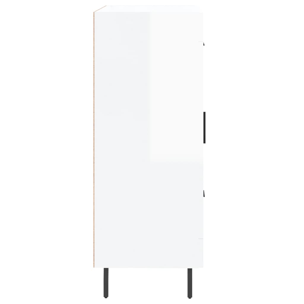 Sideboard High Gloss White 69.5x34x90 cm Engineered Wood