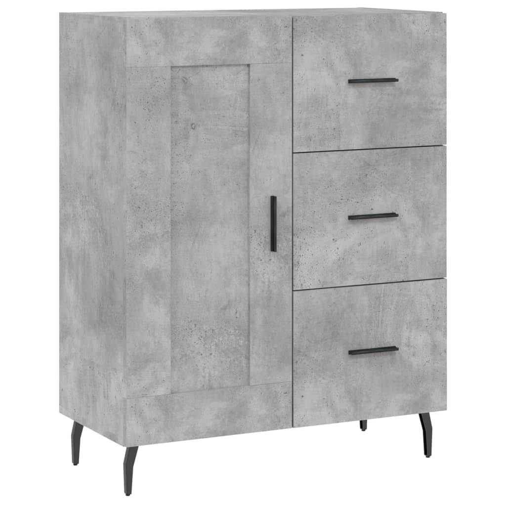 Sideboard Concrete Grey 69.5x34x90 cm Engineered Wood