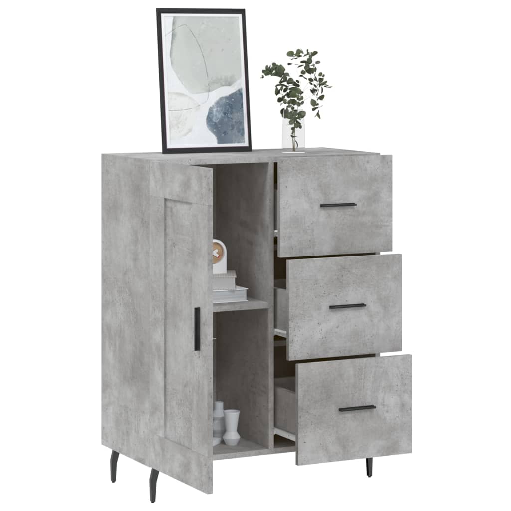 Sideboard Concrete Grey 69.5x34x90 cm Engineered Wood