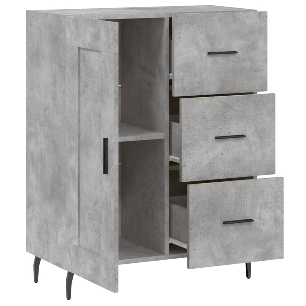 Sideboard Concrete Grey 69.5x34x90 cm Engineered Wood