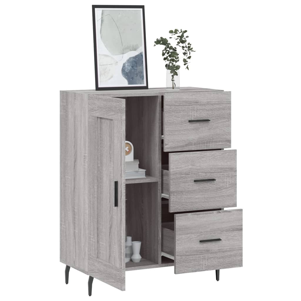 Sideboard Grey Sonoma 69.5x34x90 cm Engineered Wood
