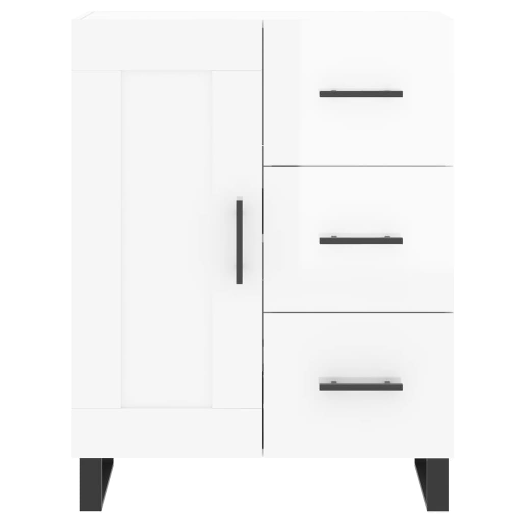 Sideboard High Gloss White 69.5x34x90 cm Engineered Wood