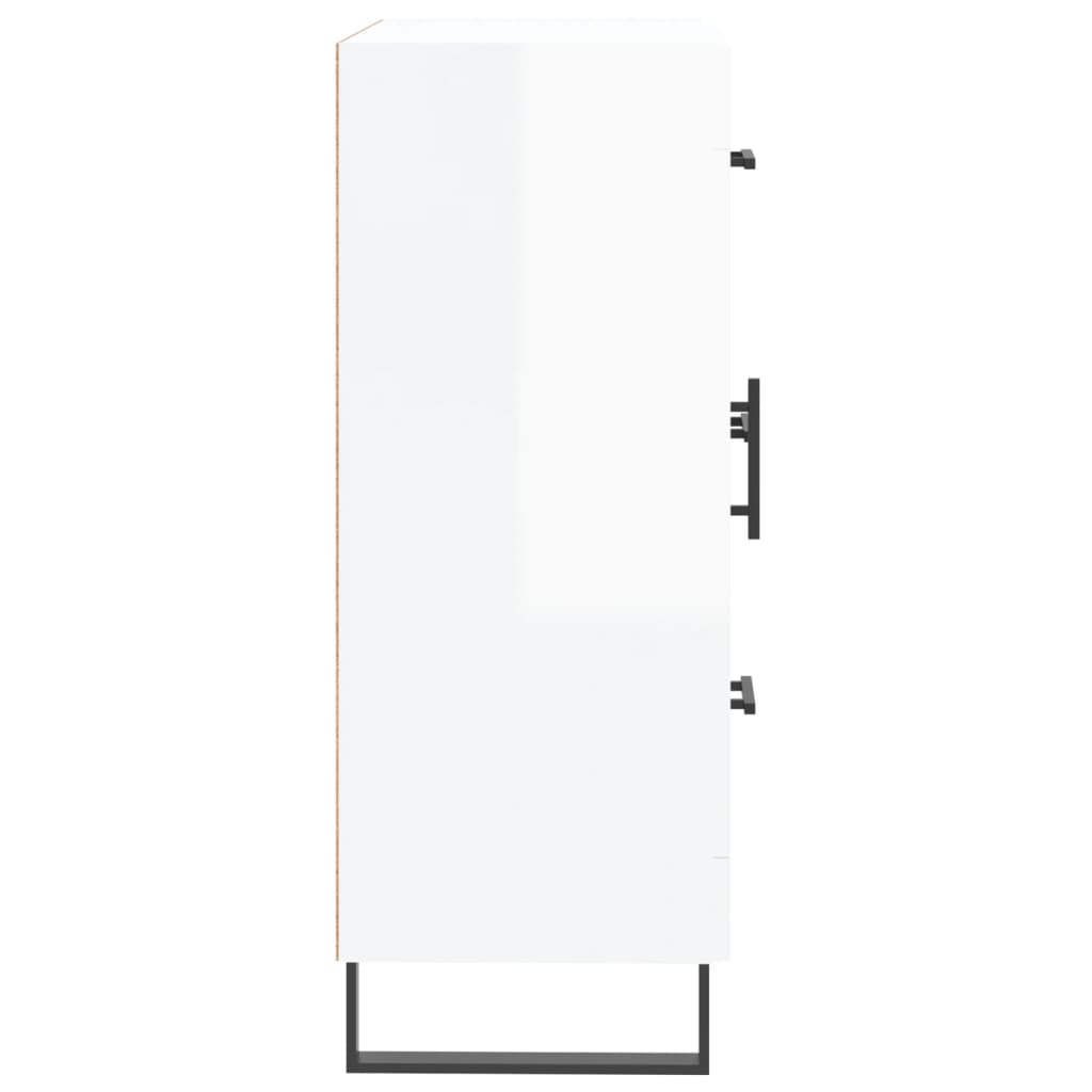 Sideboard High Gloss White 69.5x34x90 cm Engineered Wood