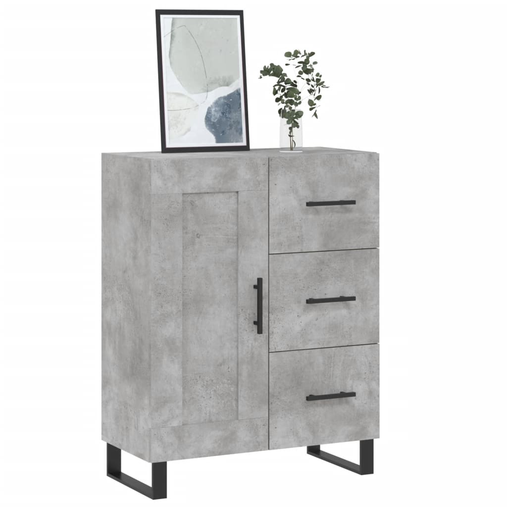 Sideboard Concrete Grey 69.5x34x90 cm Engineered Wood