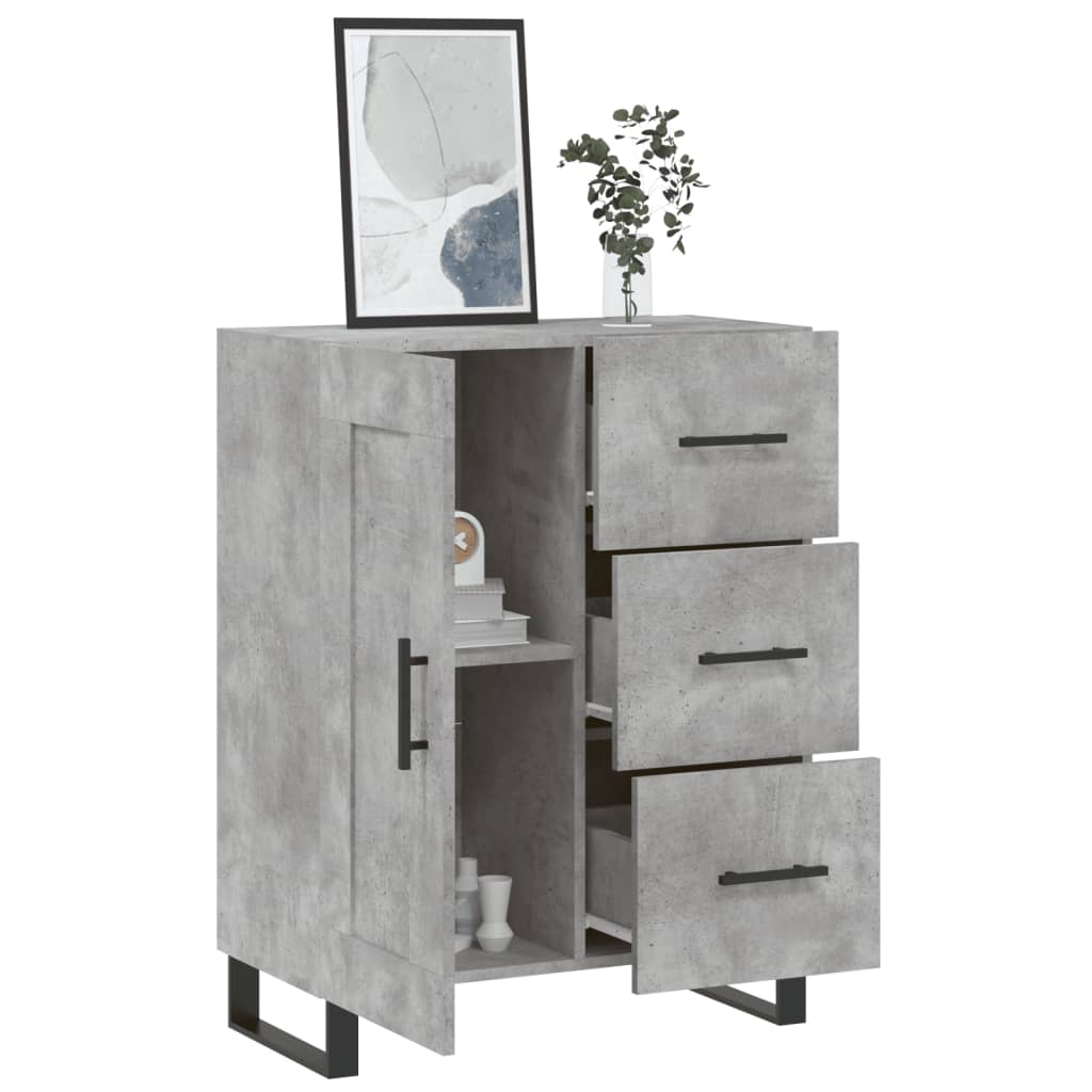 Sideboard Concrete Grey 69.5x34x90 cm Engineered Wood