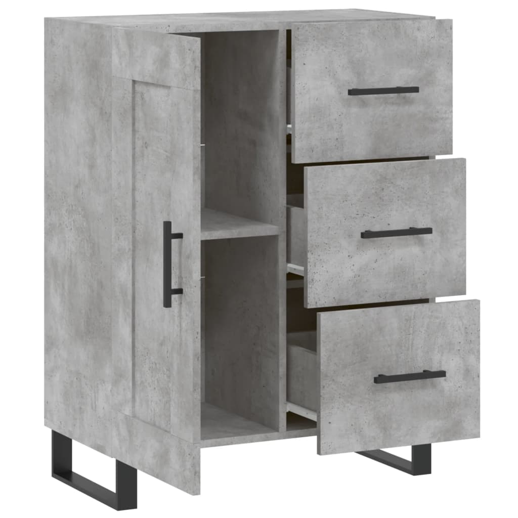 Sideboard Concrete Grey 69.5x34x90 cm Engineered Wood