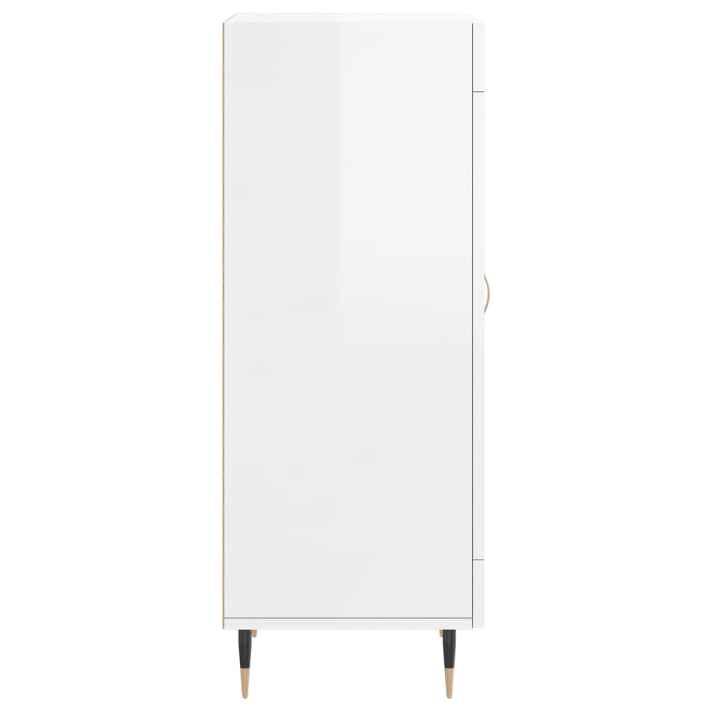 Sideboard High Gloss White 34.5x34x90 cm Engineered Wood