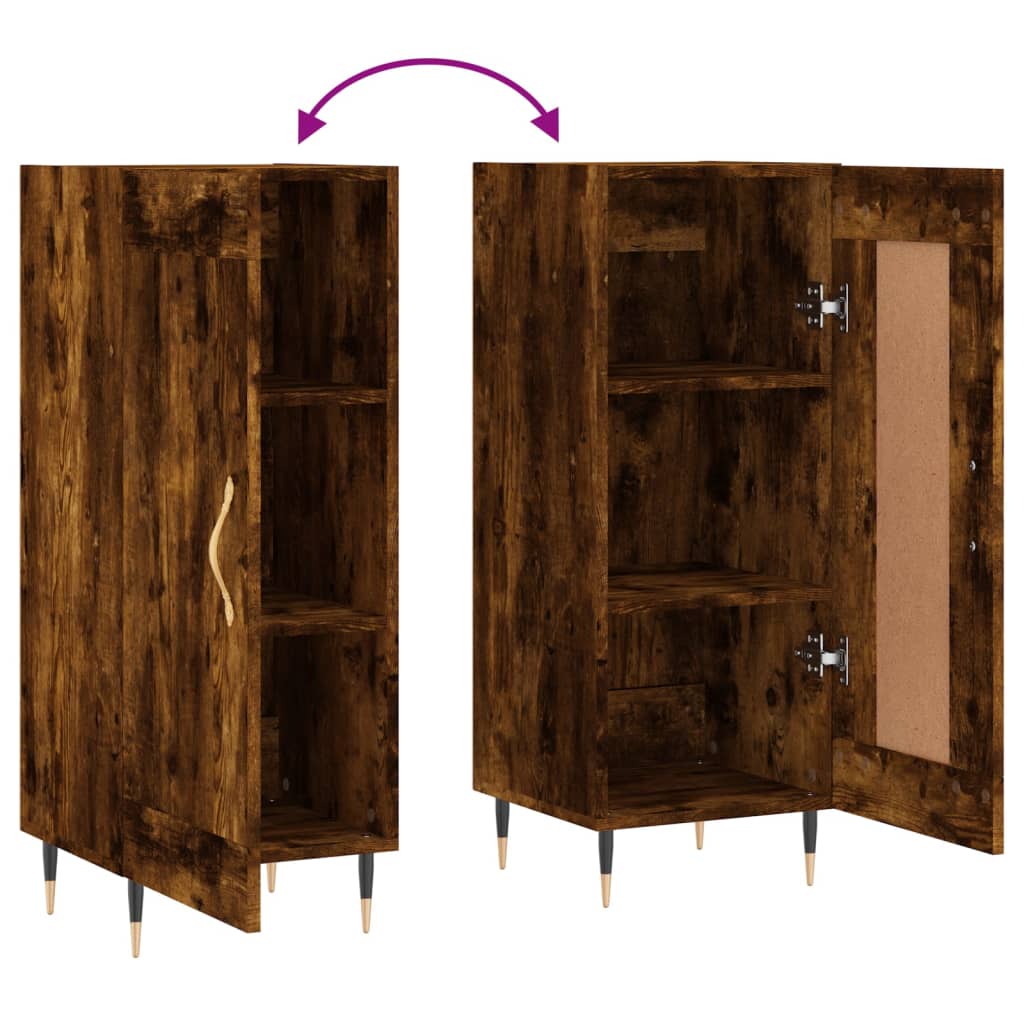 Sideboard Smoked Oak 34.5x34x90 cm Engineered Wood