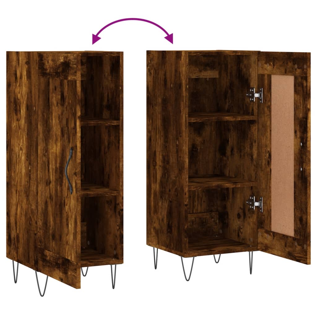 Sideboard Smoked Oak 34.5x34x90 cm Engineered Wood