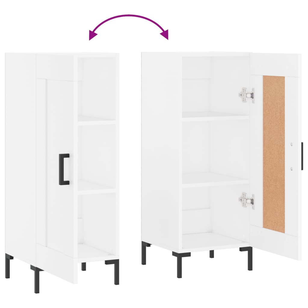 Sideboard White 34.5x34x90 cm Engineered Wood