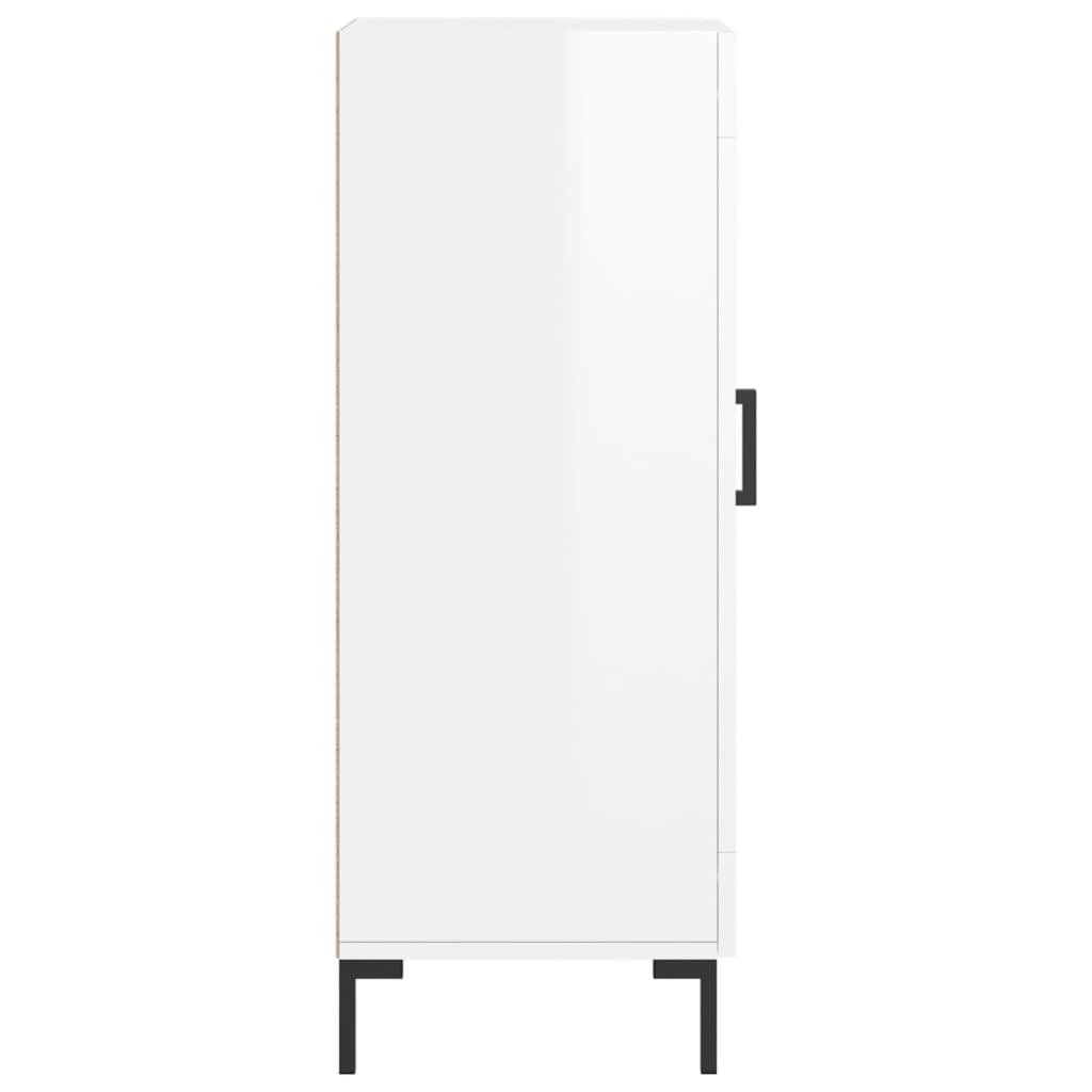 Sideboard High Gloss White 34.5x34x90 cm Engineered Wood
