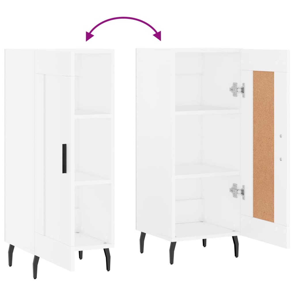 Sideboard White 34.5x34x90 cm Engineered Wood