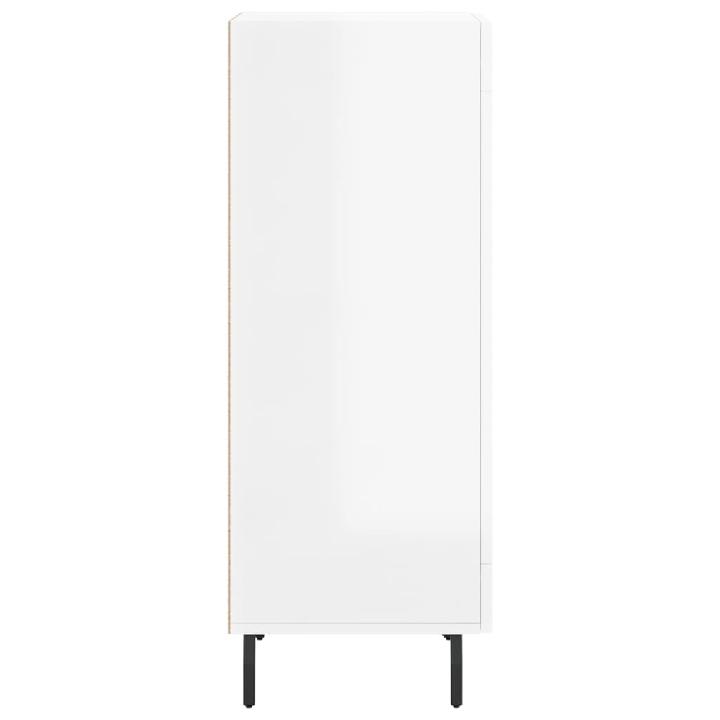 Sideboard High Gloss White 34.5x34x90 cm Engineered Wood