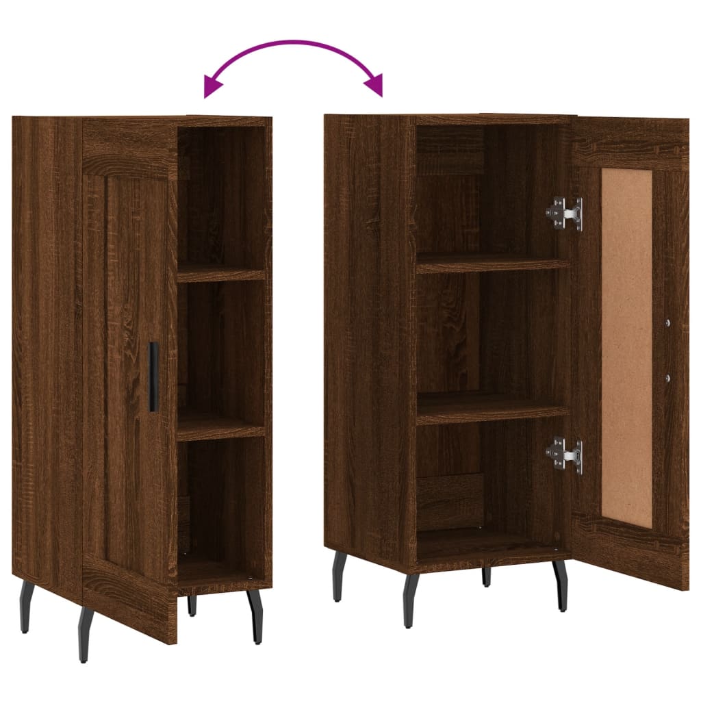 Sideboard Brown Oak 34.5x34x90 cm Engineered Wood