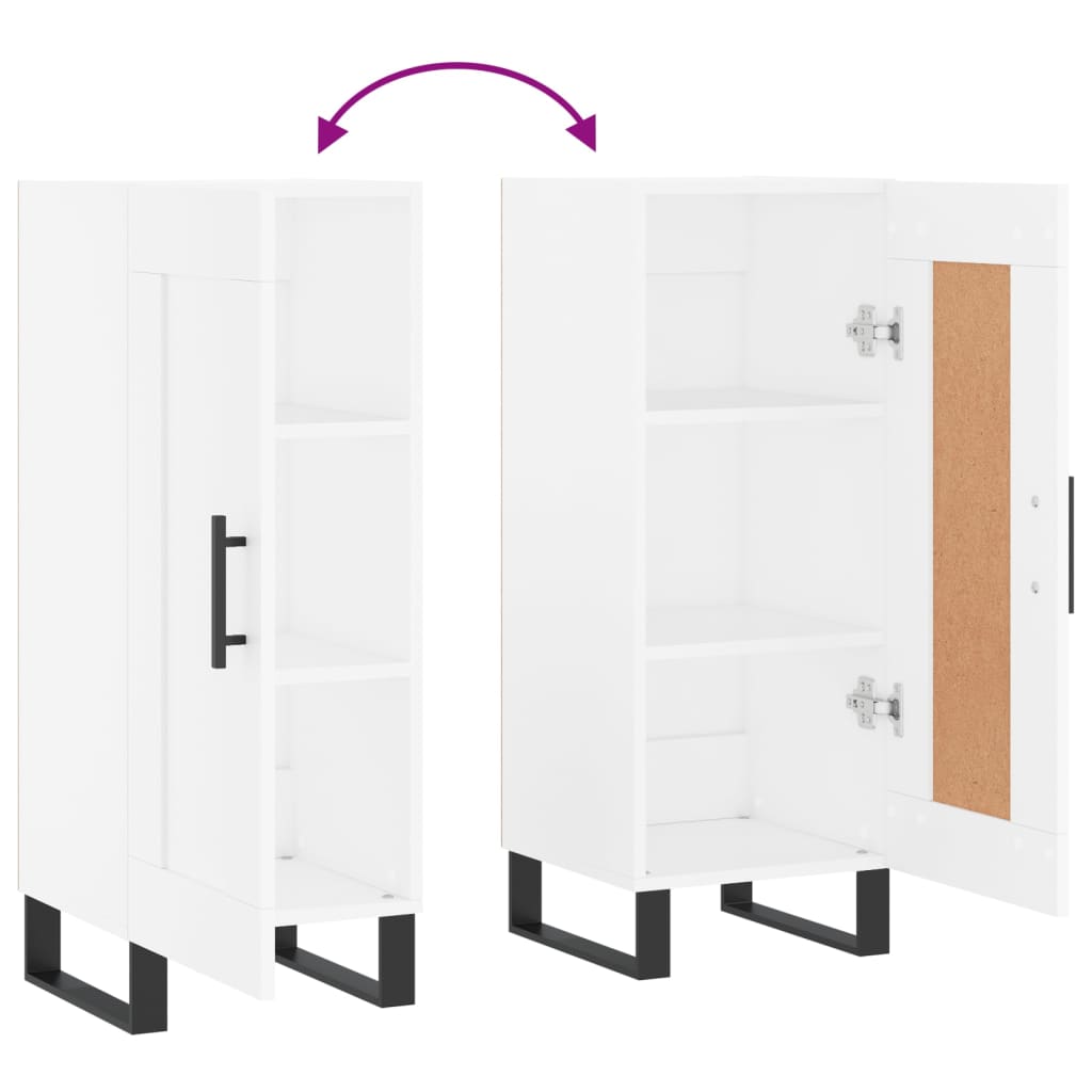 Sideboard White 34.5x34x90 cm Engineered Wood