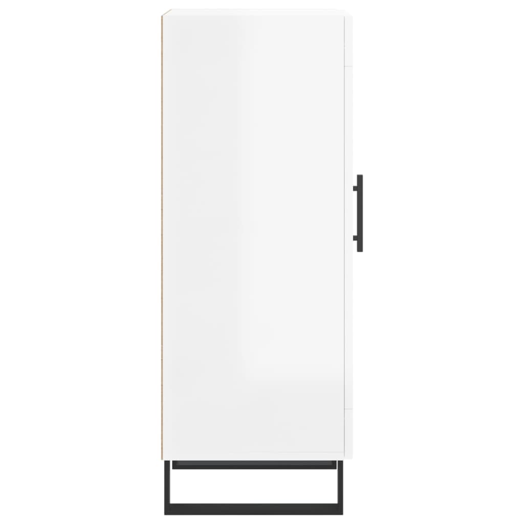 Sideboard High Gloss White 34.5x34x90 cm Engineered Wood