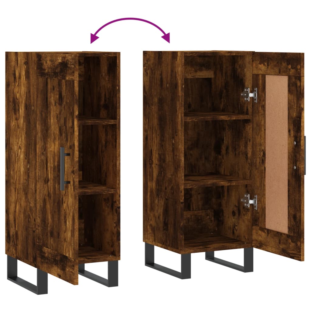 Sideboard Smoked Oak 34.5x34x90 cm Engineered Wood