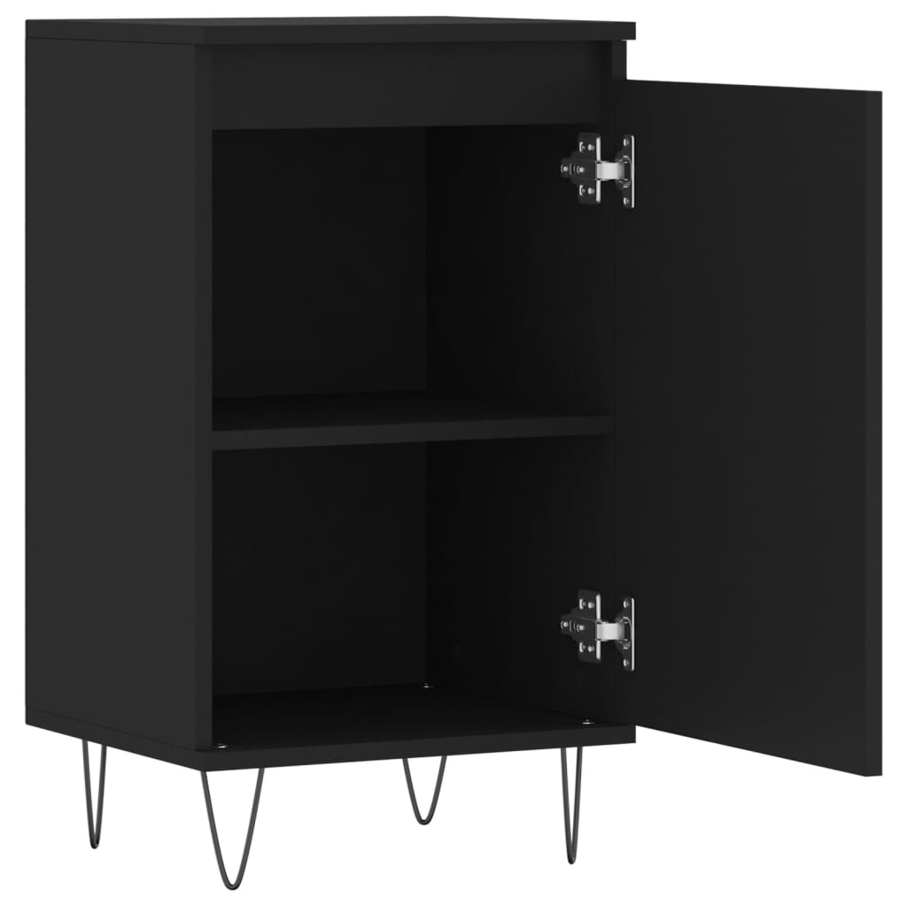 Sideboards 2 pcs Black 40x35x70 cm Engineered Wood