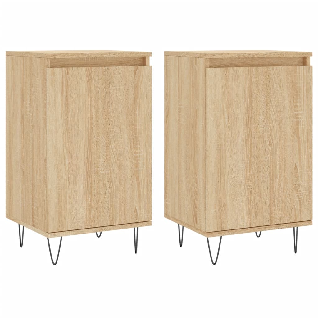 Sideboards 2 pcs Sonoma Oak 40x35x70 cm Engineered Wood