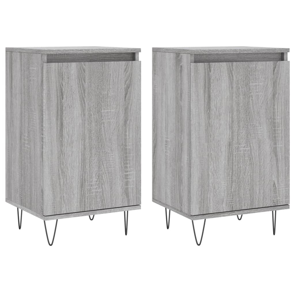 Sideboards 2 pcs Grey Sonoma 40x35x70 cm Engineered Wood