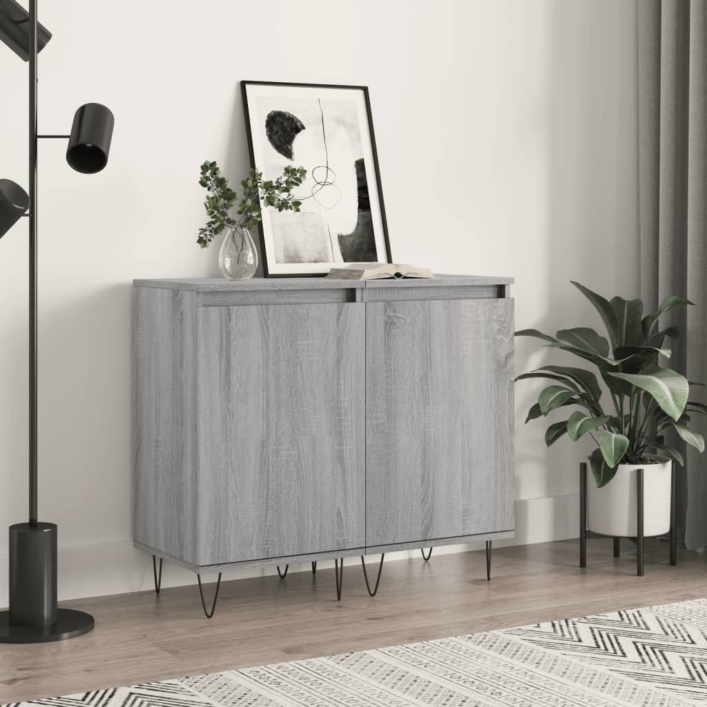 Sideboards 2 pcs Grey Sonoma 40x35x70 cm Engineered Wood