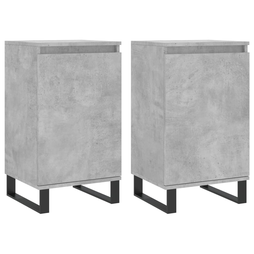 Sideboards 2 pcs Concrete Grey 40x35x70 cm Engineered Wood