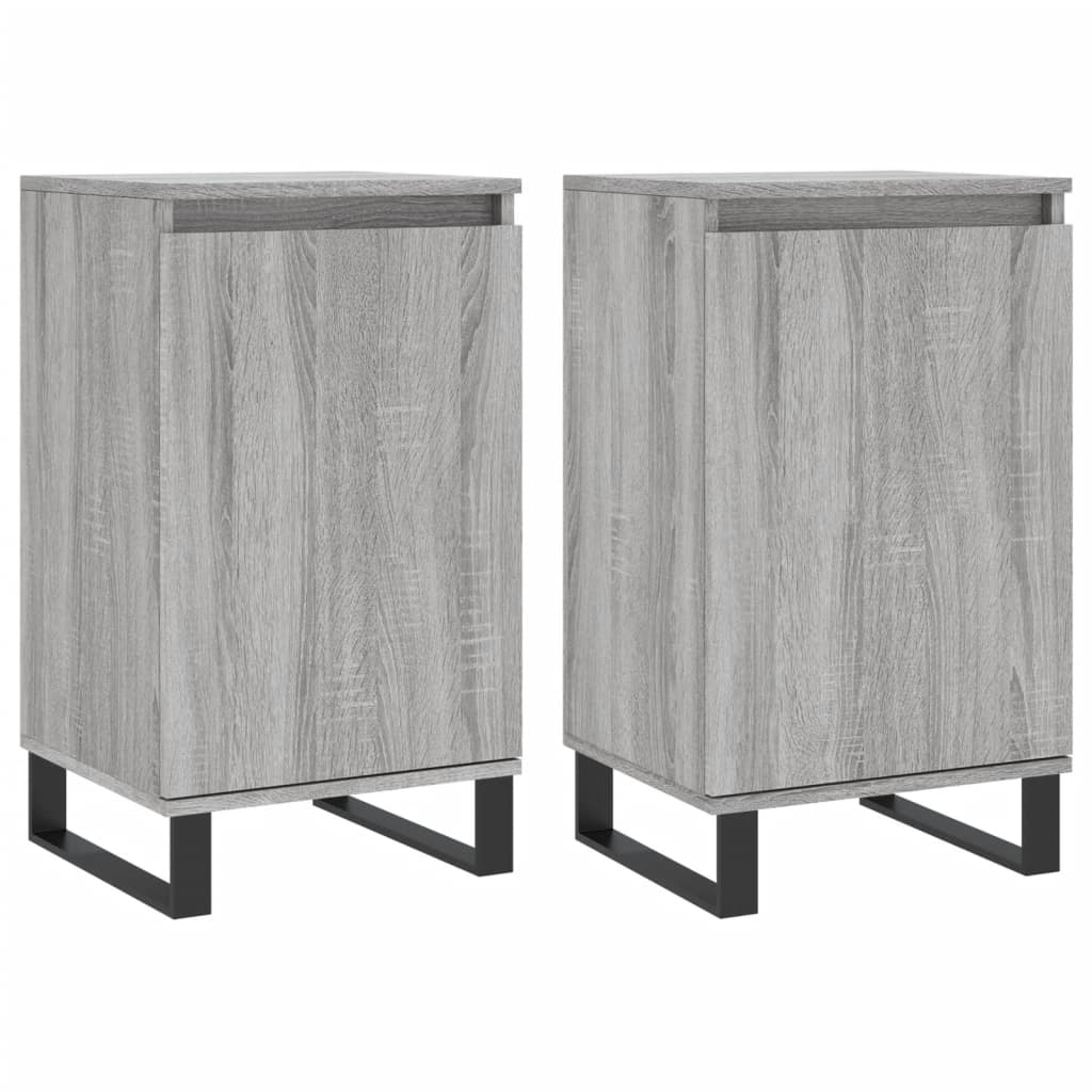 Sideboards 2 pcs Grey Sonoma 40x35x70 cm Engineered Wood