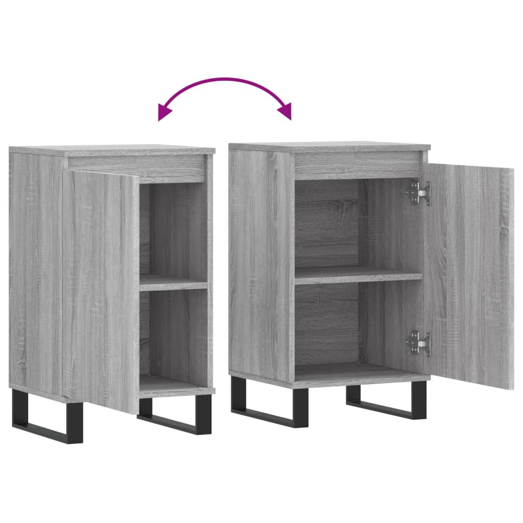 Sideboards 2 pcs Grey Sonoma 40x35x70 cm Engineered Wood
