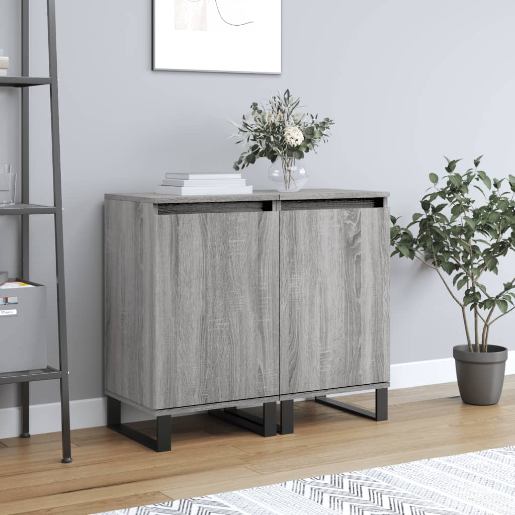 Sideboards 2 pcs Grey Sonoma 40x35x70 cm Engineered Wood