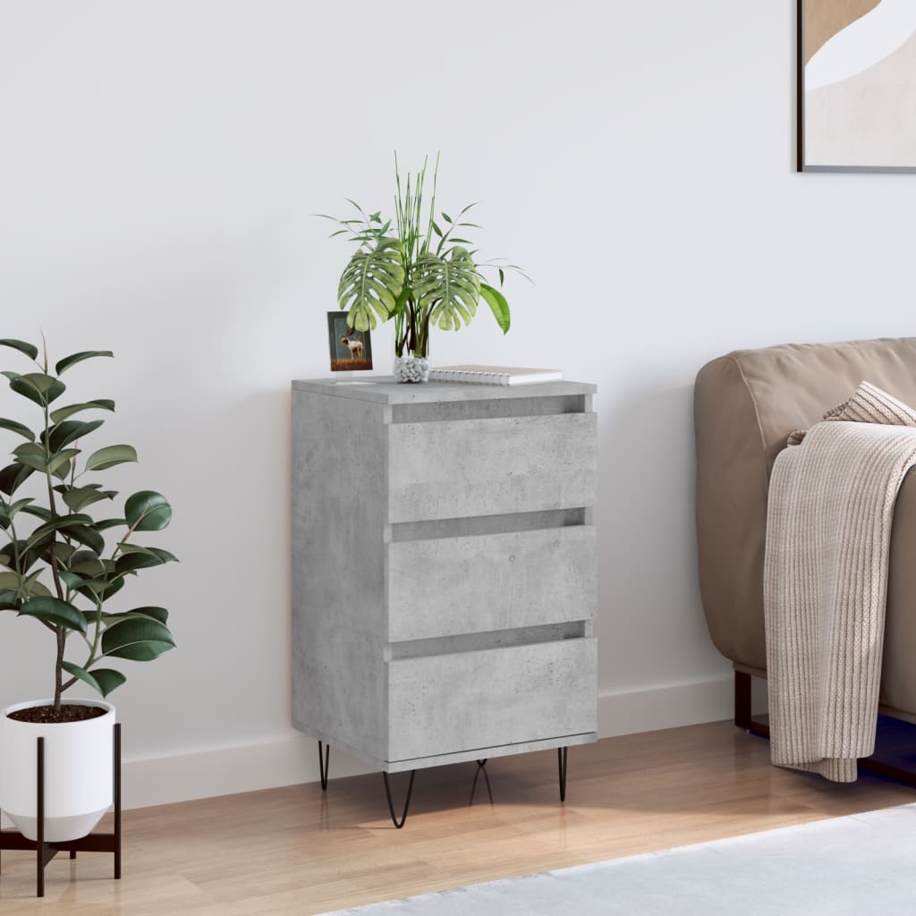 Sideboard Concrete Grey 40x35x70 cm Engineered Wood