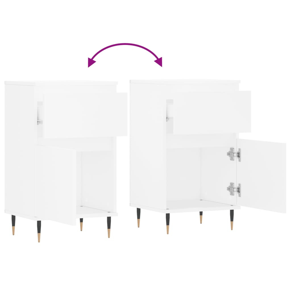 Sideboard White 40x35x70 cm Engineered Wood