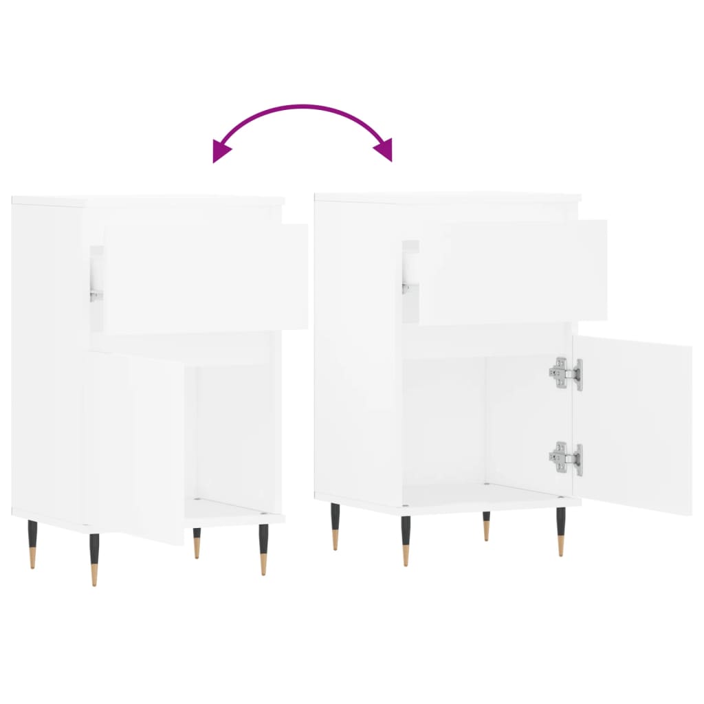 Sideboards 2 pcs White 40x35x70 cm Engineered Wood