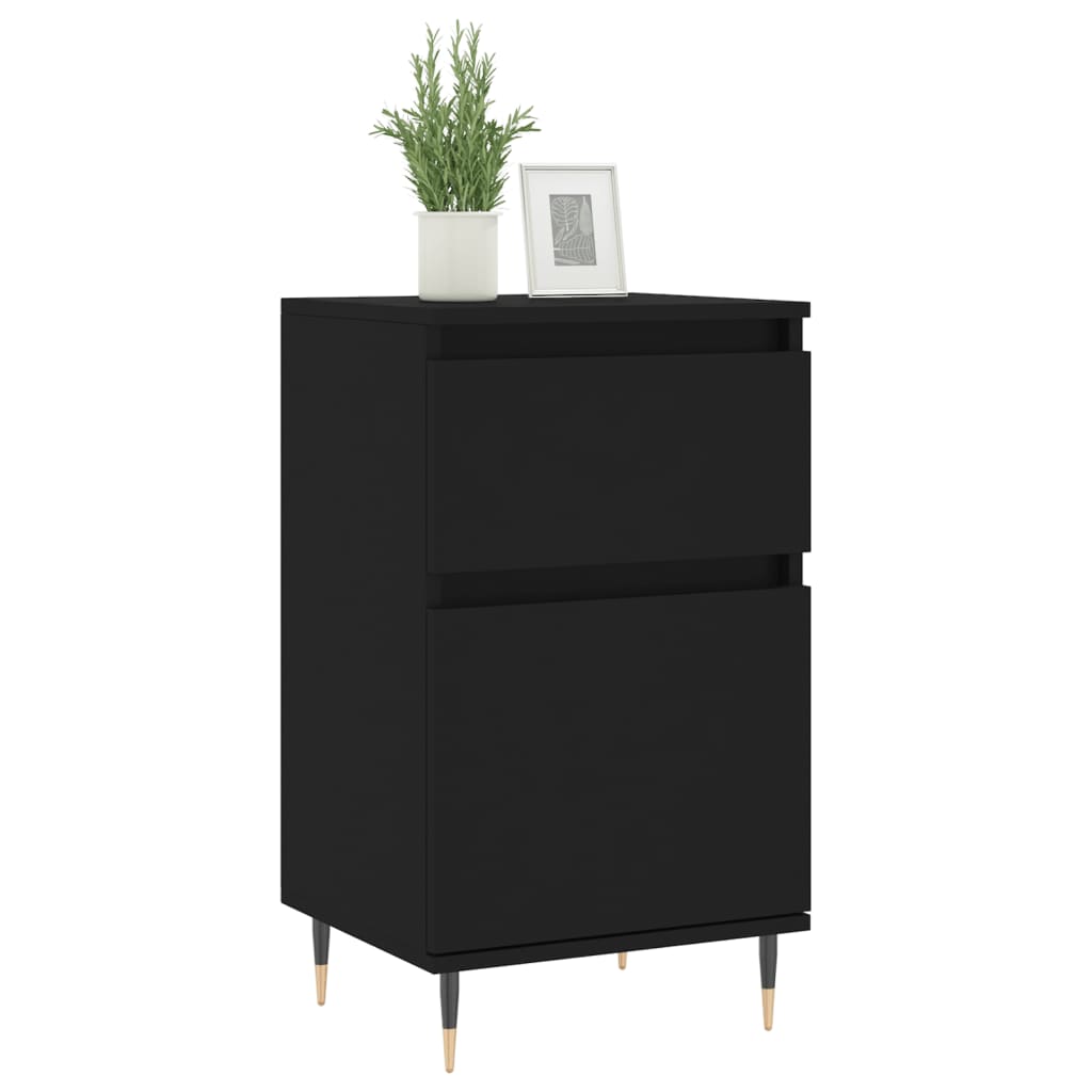 Sideboards 2 pcs Black 40x35x70 cm Engineered Wood