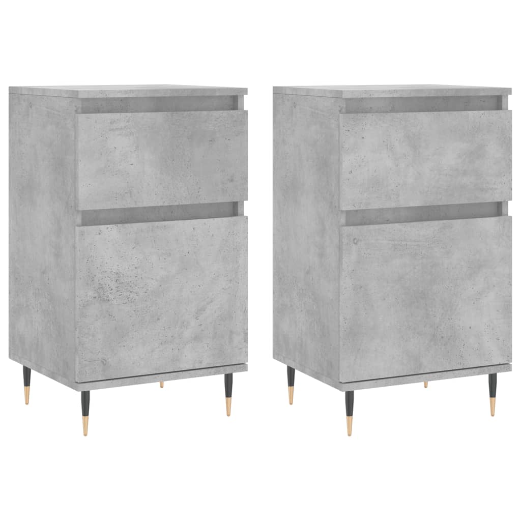 Sideboards 2 pcs Concrete Grey 40x35x70 cm Engineered Wood