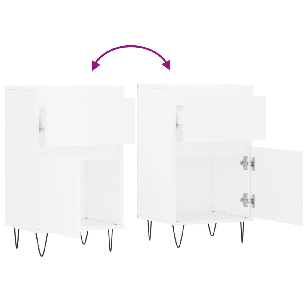Sideboard White 40x35x70 cm Engineered Wood