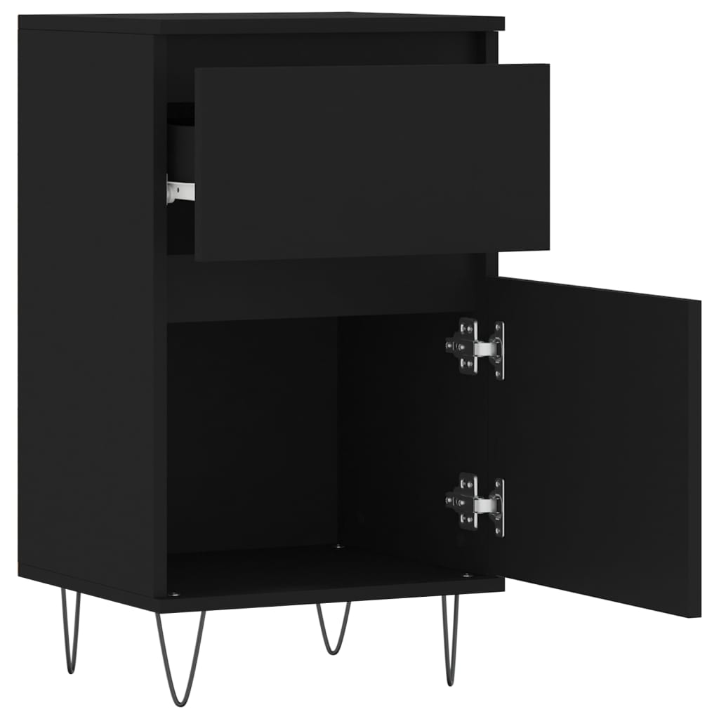 Sideboards 2 pcs Black 40x35x70 cm Engineered Wood