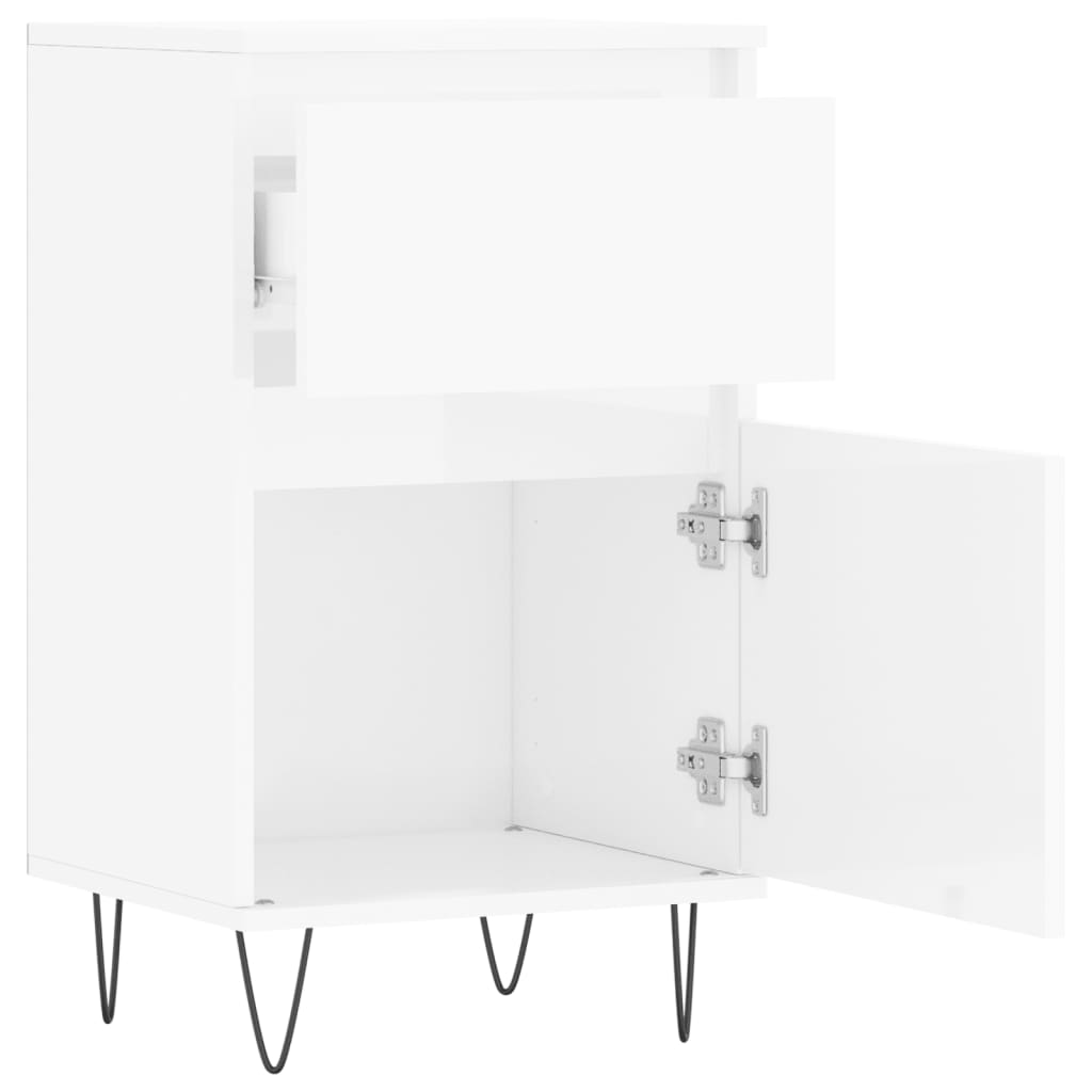 Sideboards 2 pcs High Gloss White 40x35x70 cm Engineered Wood