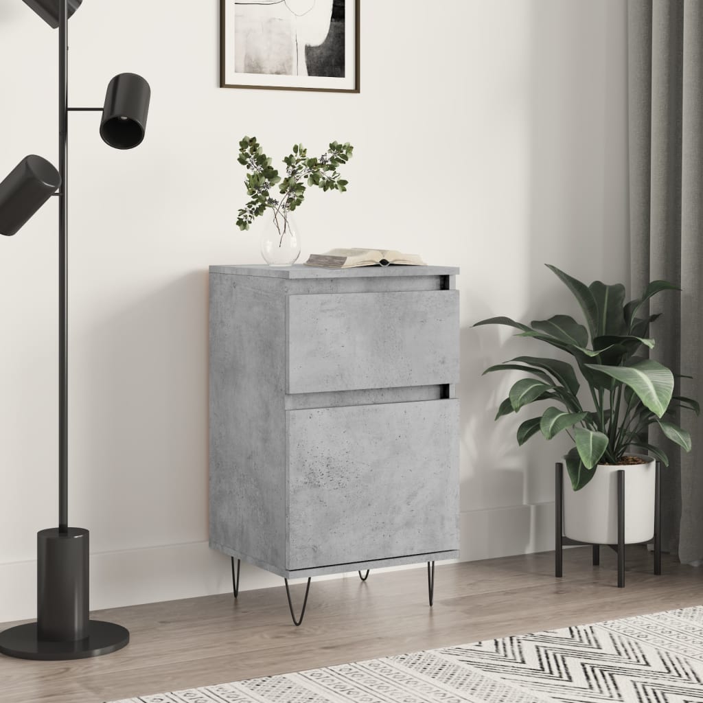 Sideboard Concrete Grey 40x35x70 cm Engineered Wood