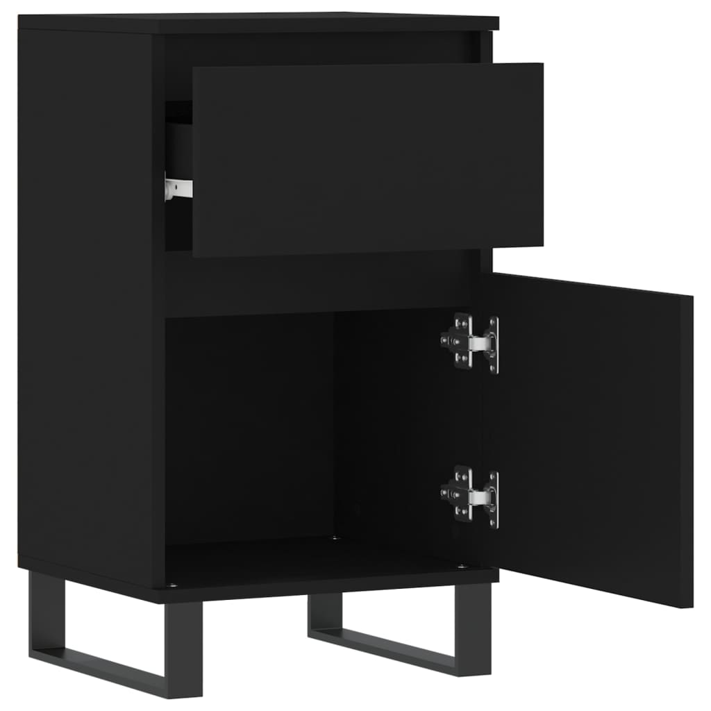 Sideboards 2 pcs Black 40x35x70 cm Engineered Wood