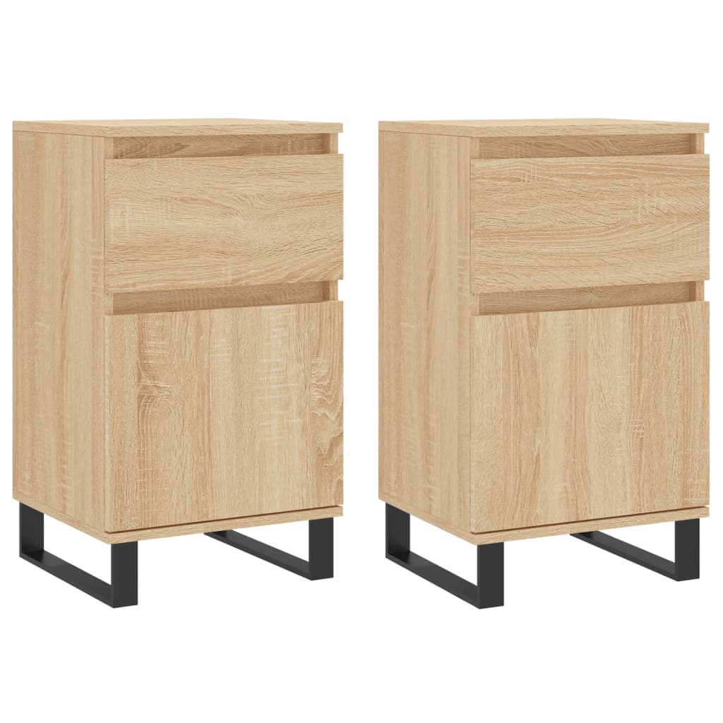 Sideboards 2 pcs Sonoma Oak 40x35x70 cm Engineered Wood