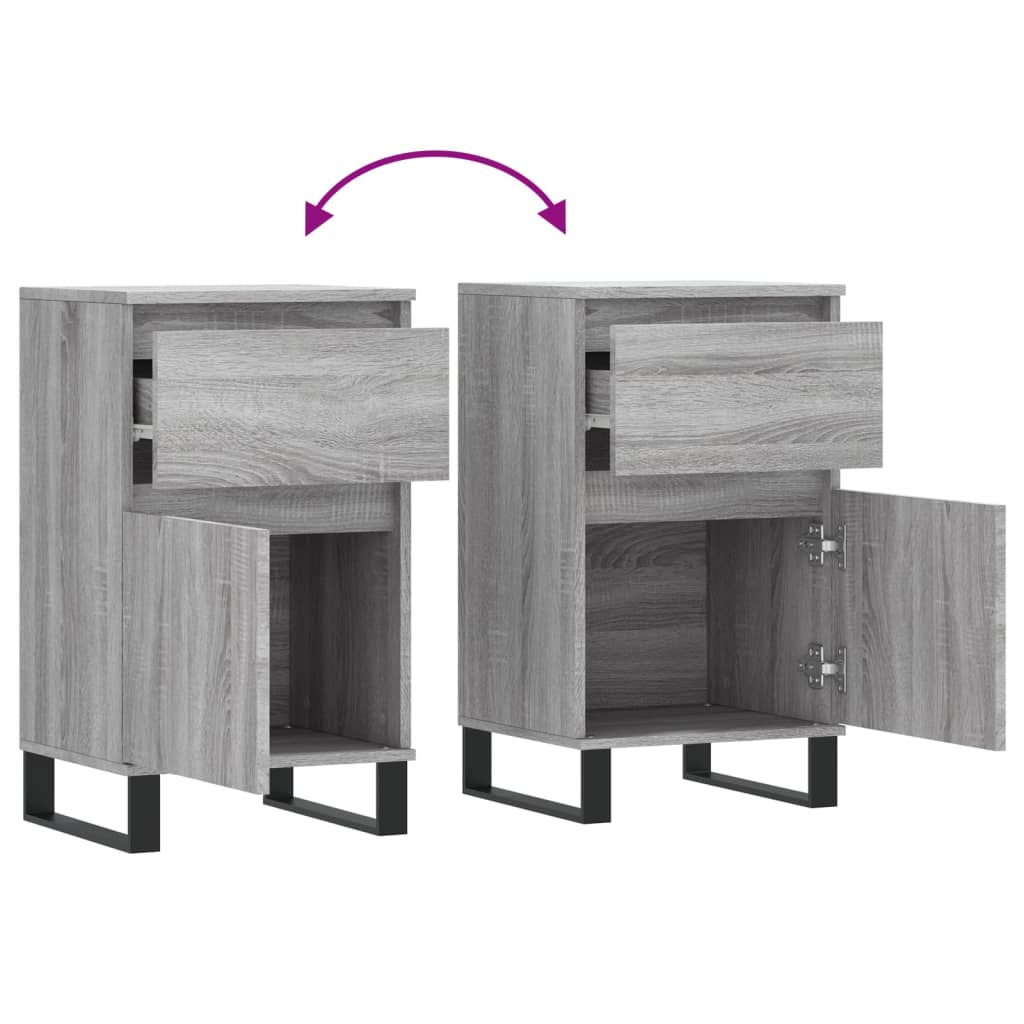 Sideboards 2 pcs Grey Sonoma 40x35x70 cm Engineered Wood