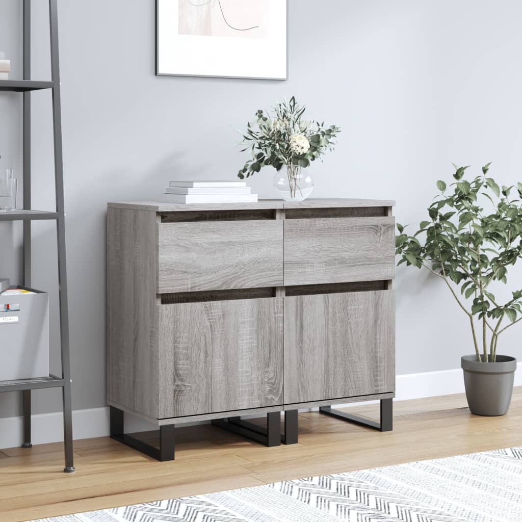 Sideboards 2 pcs Grey Sonoma 40x35x70 cm Engineered Wood