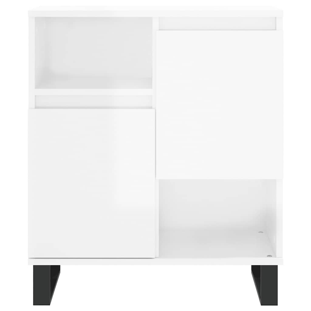 Sideboard High Gloss White 60x35x70 cm Engineered Wood