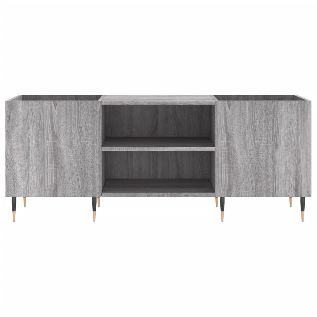 Record Cabinet Grey Sonoma 121x38x48 cm Engineered Wood